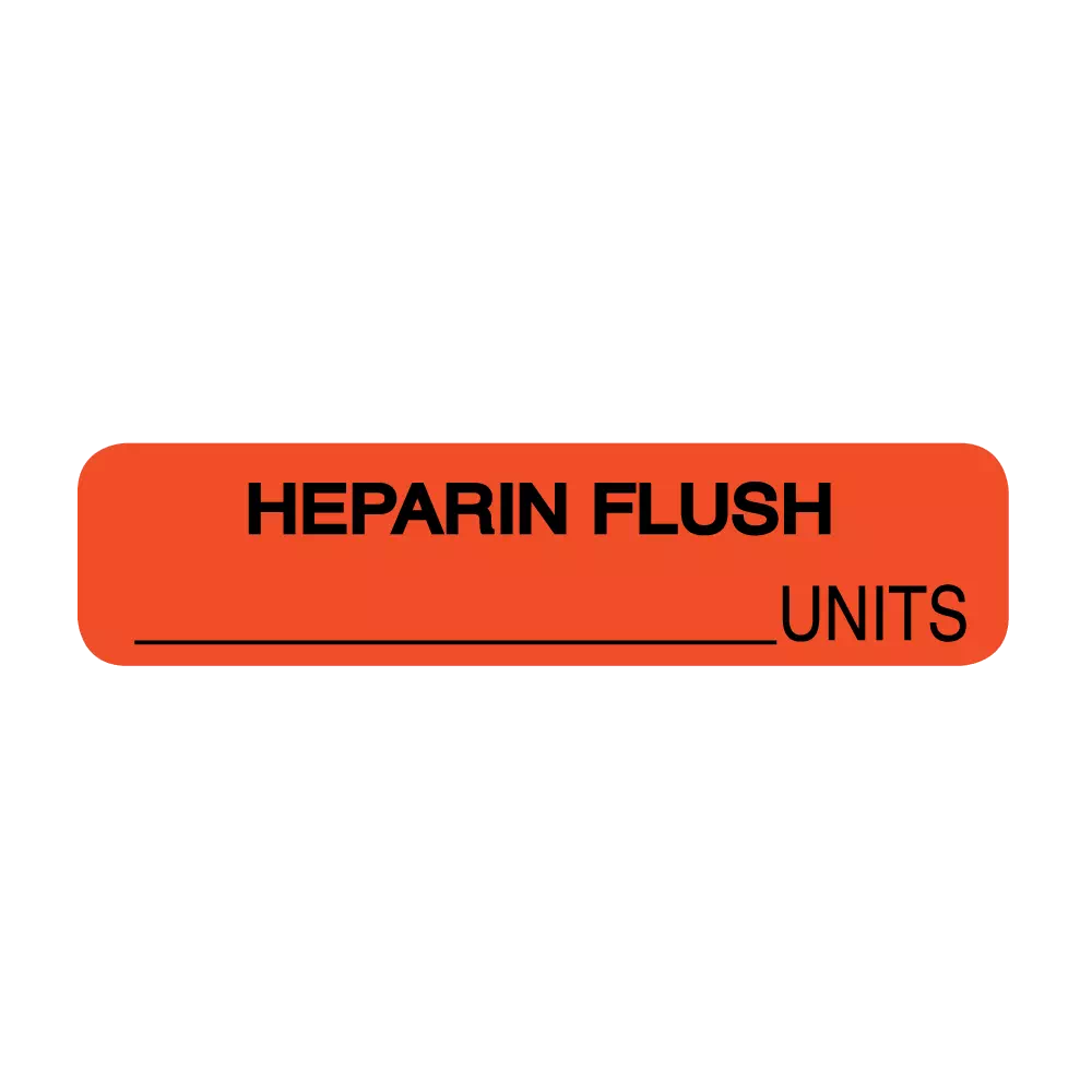Label, Heparin Flush_____units