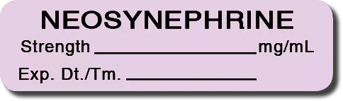 Label, Neosynephrine Strength