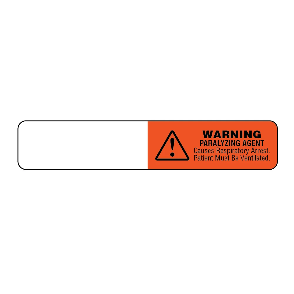 Syringe Flag Warning Paralyzing Agent
