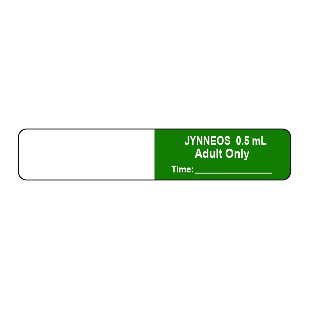 Syringe Flag JYNNEOS 0.5mL Adult Only Time:__