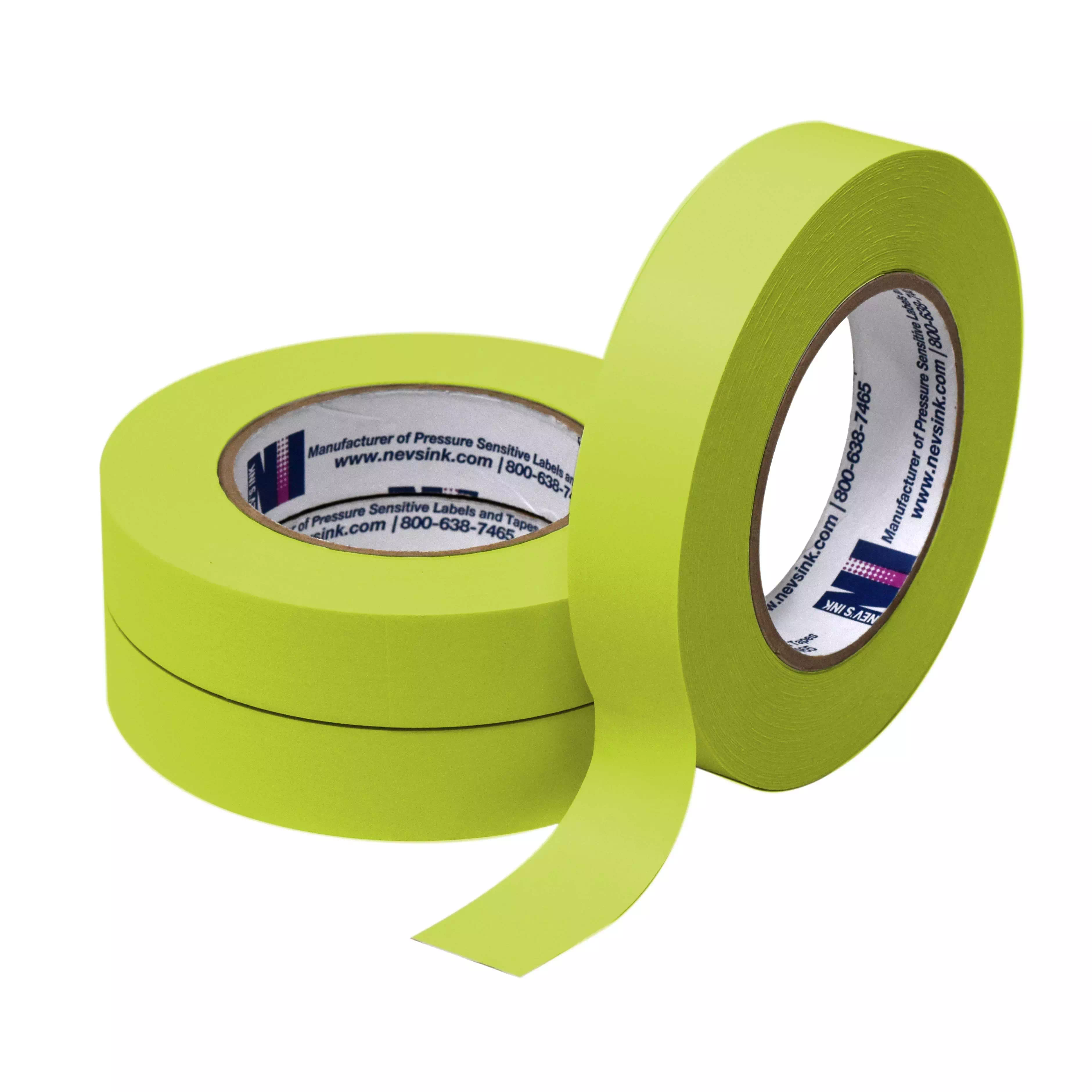 1" wide x 60yd Chartreuse Labeling Tape
