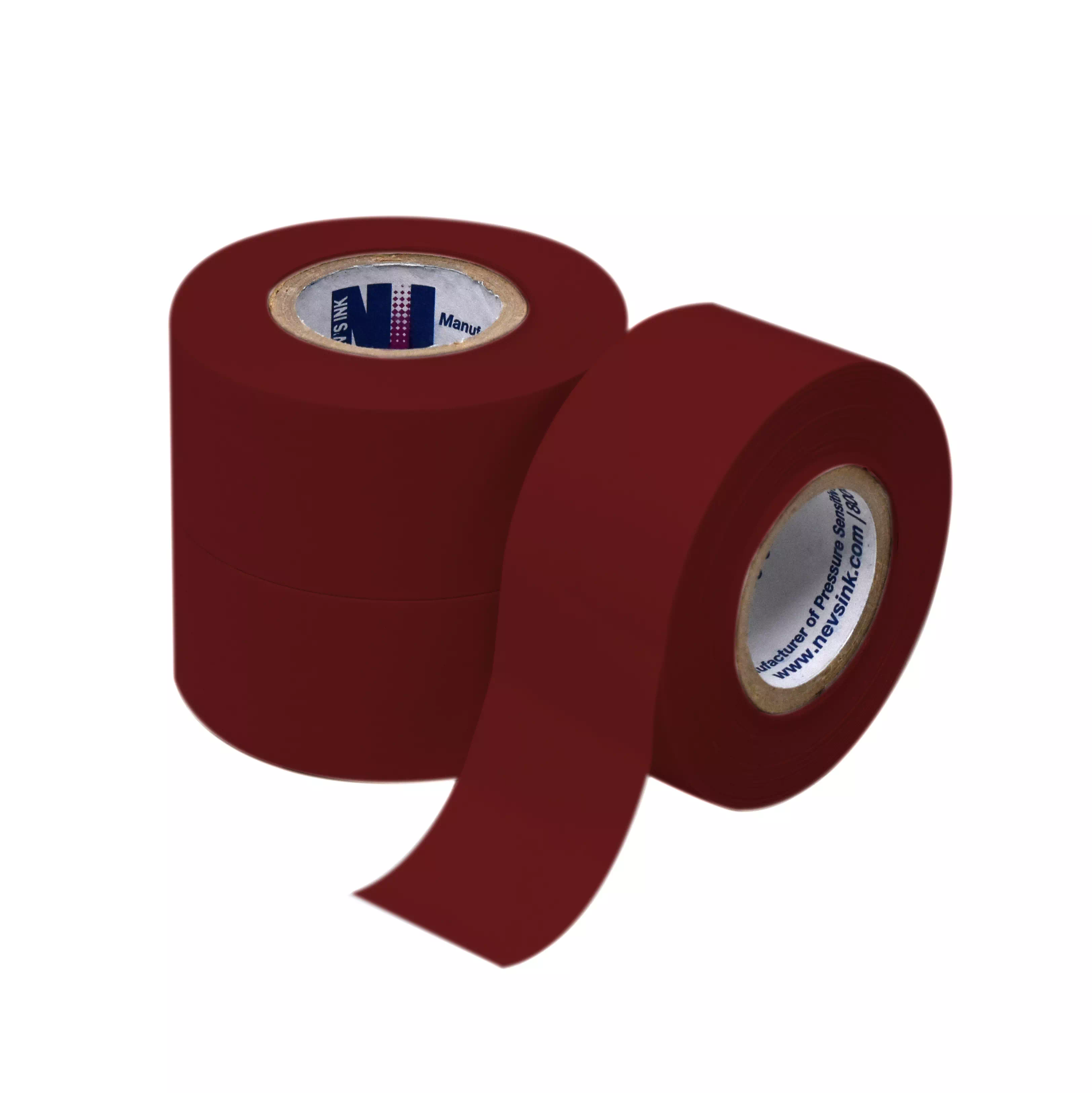 1" wide x 500" Dark Red Labeling Tape