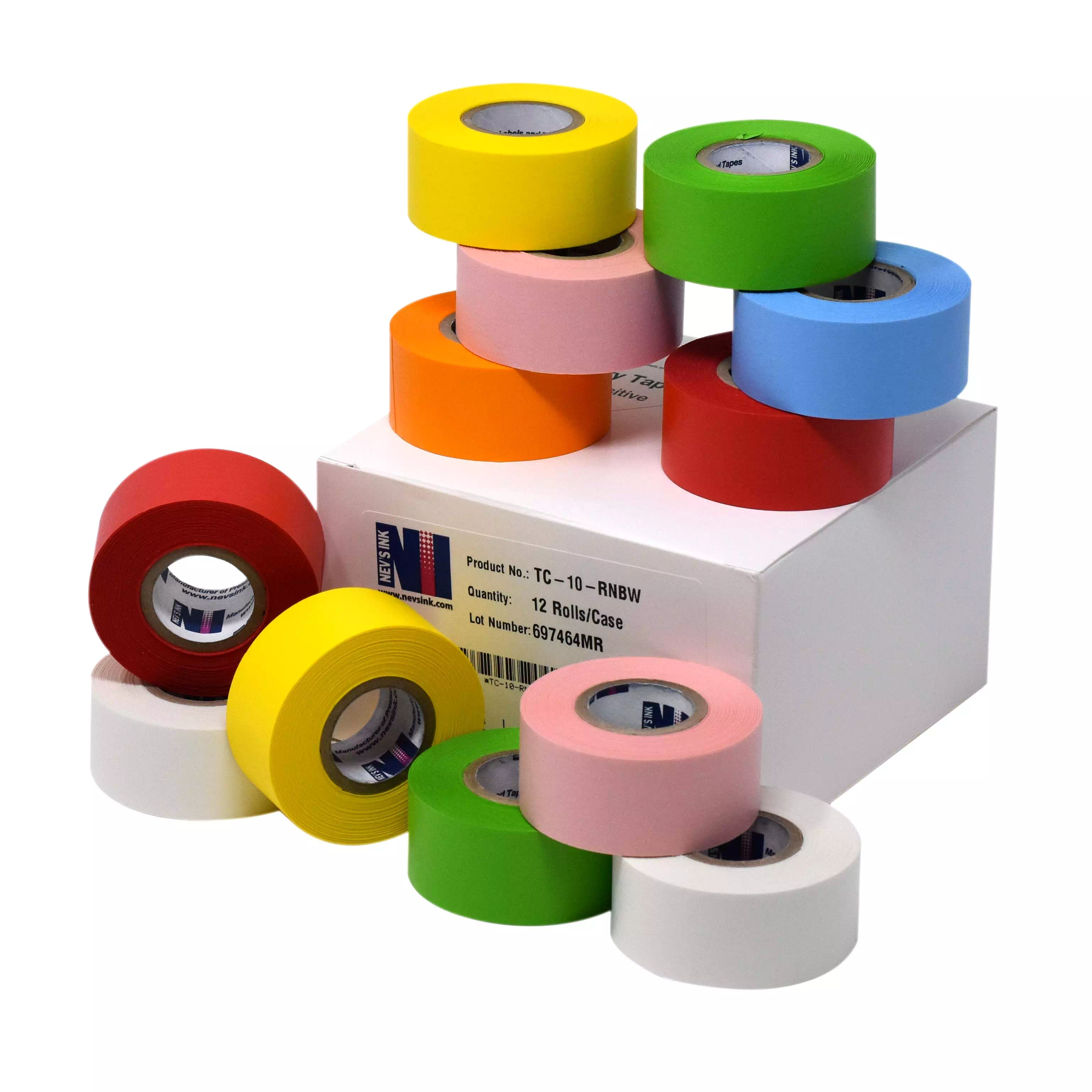 1&#34; wide x 500&#34; Rainbow Labeling Tape