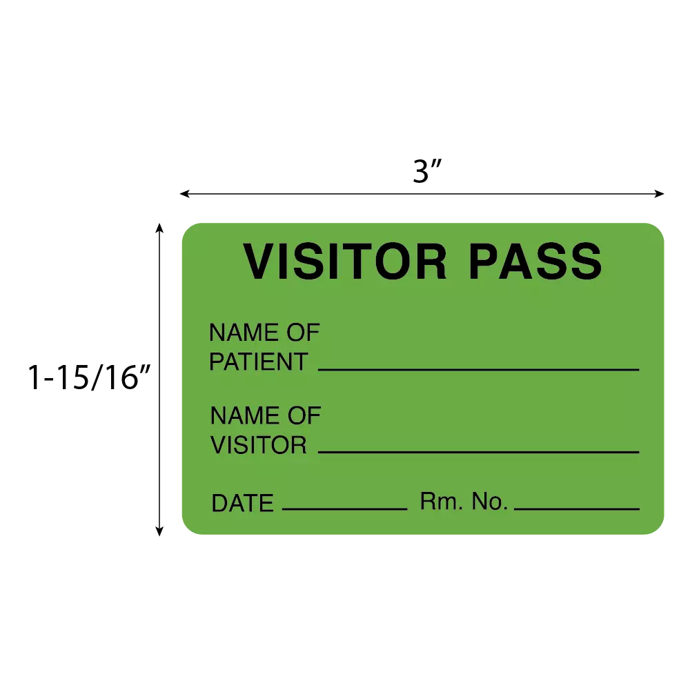 Visitor Pass - Name Of Patient/Visitor