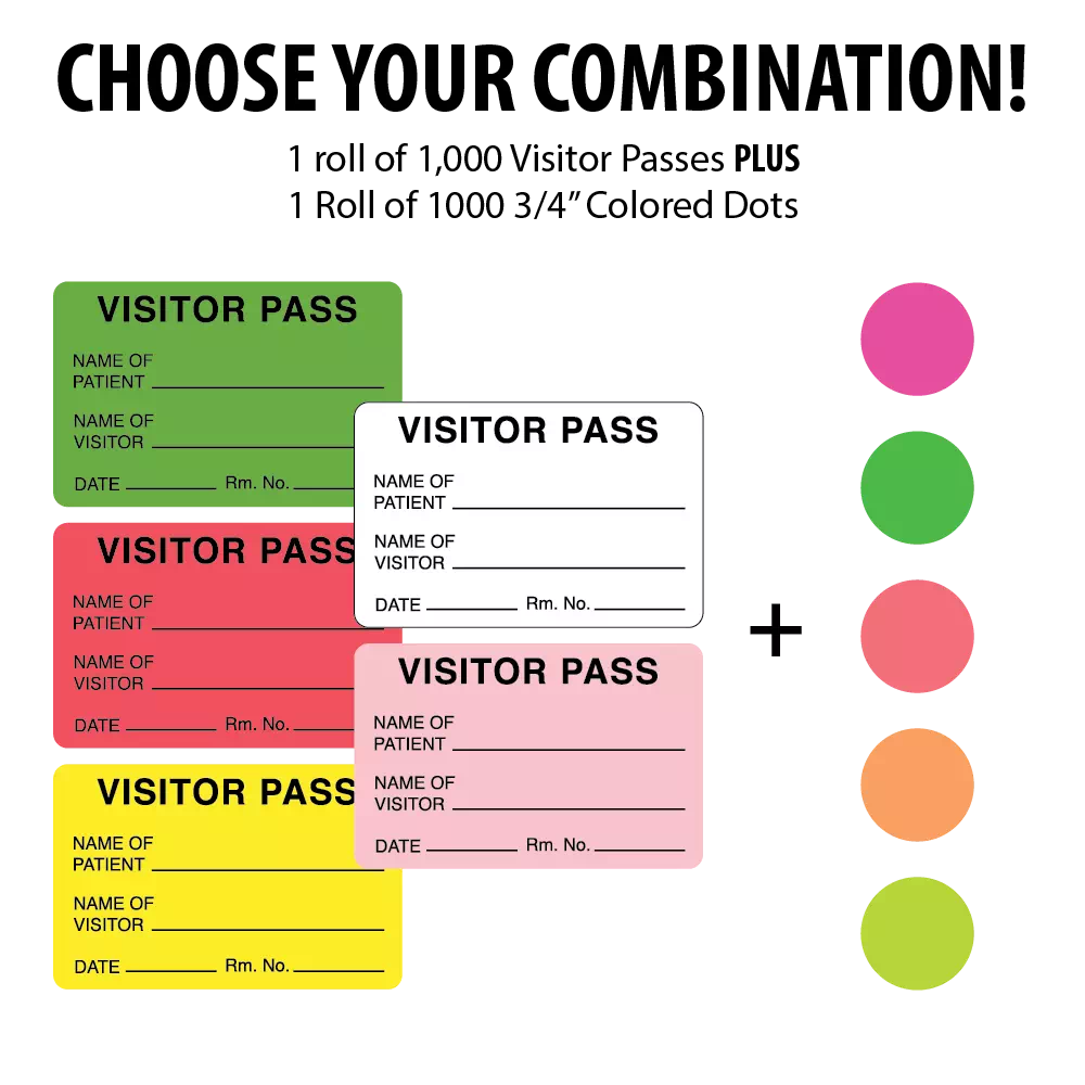 VISITOR PASS & COLORED DOT BUNDLE
