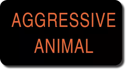 Label, Agressive Animal