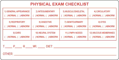 Veterinary Physical Exam Checklist