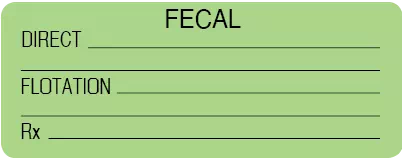 Label, Fecal 2-1/4" x 7/8"