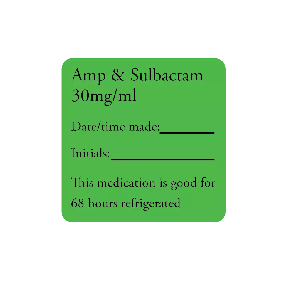 Label, Ampicillin + Sulbactam 30mg/ml