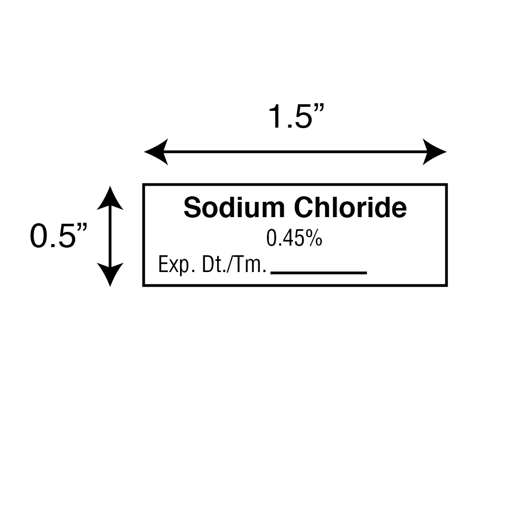 Tape, Sodium Chloride, 0.45%, Exp. Dt/Tm.