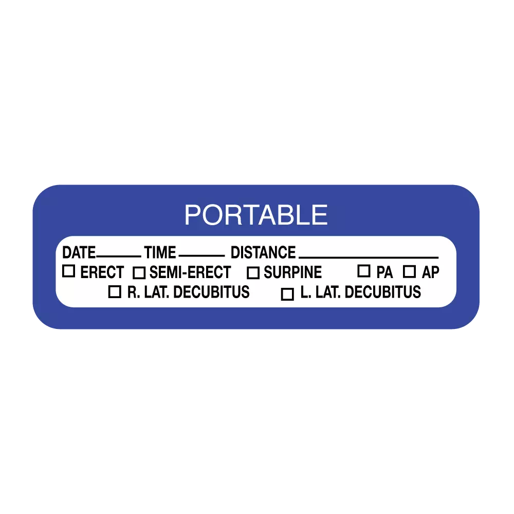 Portable Exam Labels - Date Time Distance
