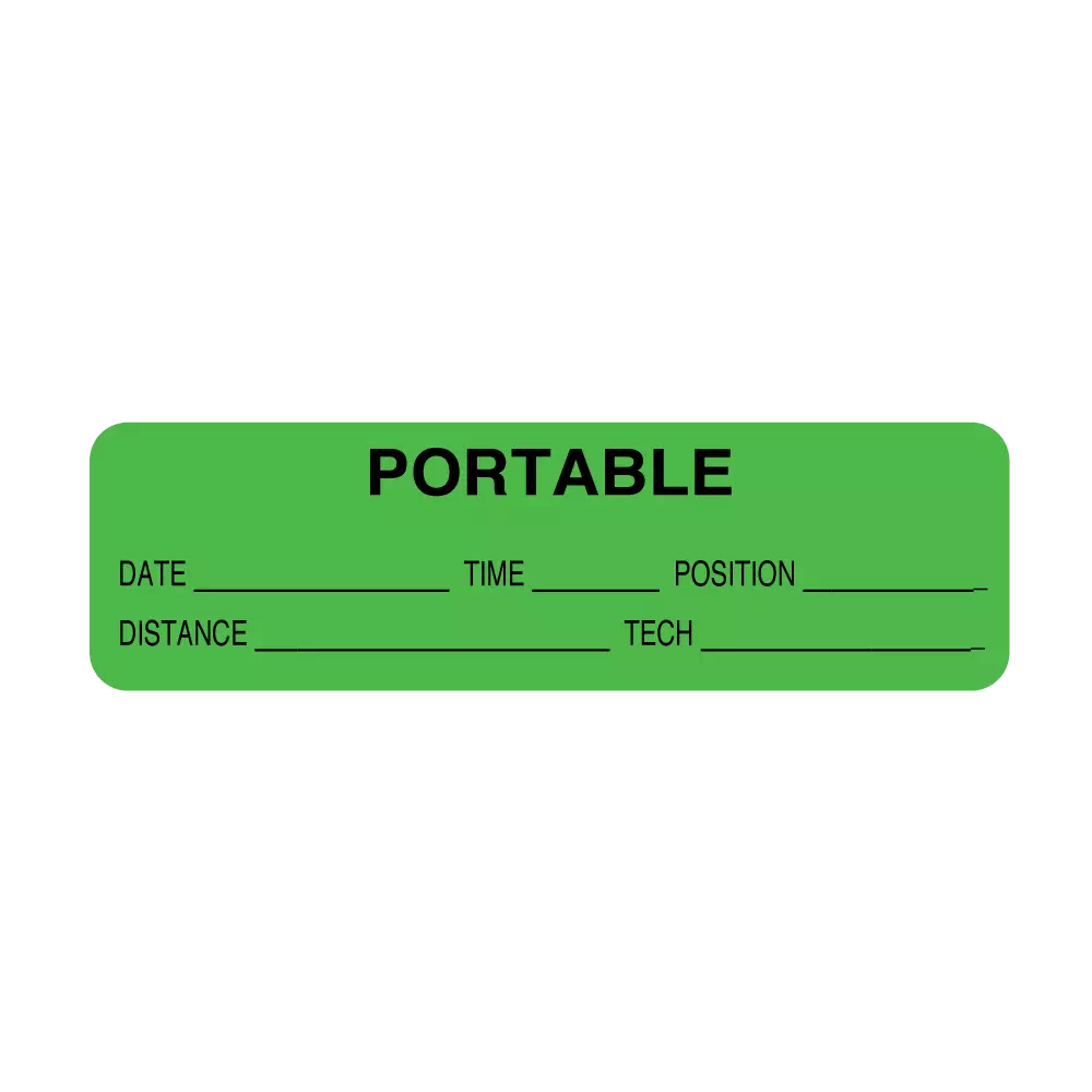 Portable Exam Labels - Date Time Position