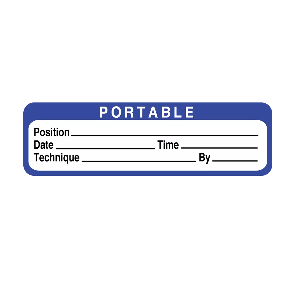 Portable Exam Labels - Position Date Time