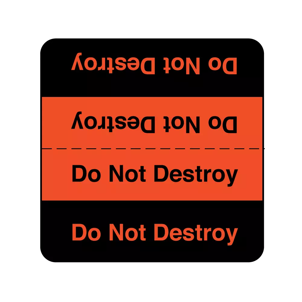 Do Not Destroy Labels - Do Not Destroy
