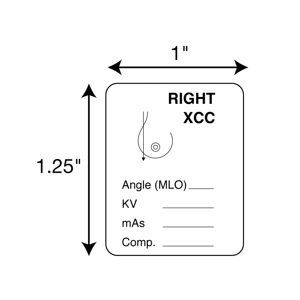 Mammography Labels - Right XCC
