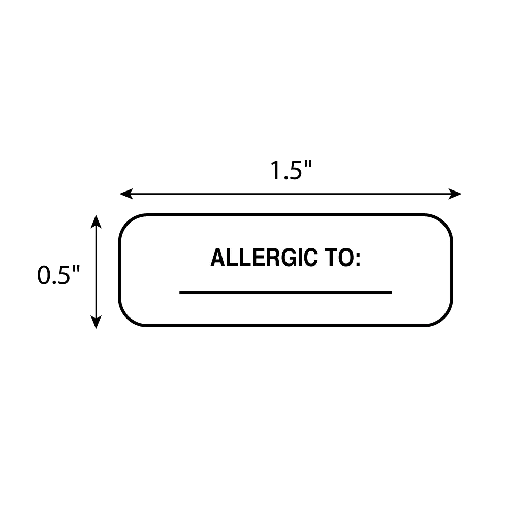 Position Labels - Allergic to