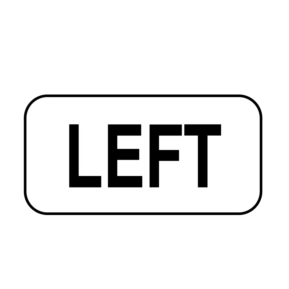 Position Labels - Left - White w/Black