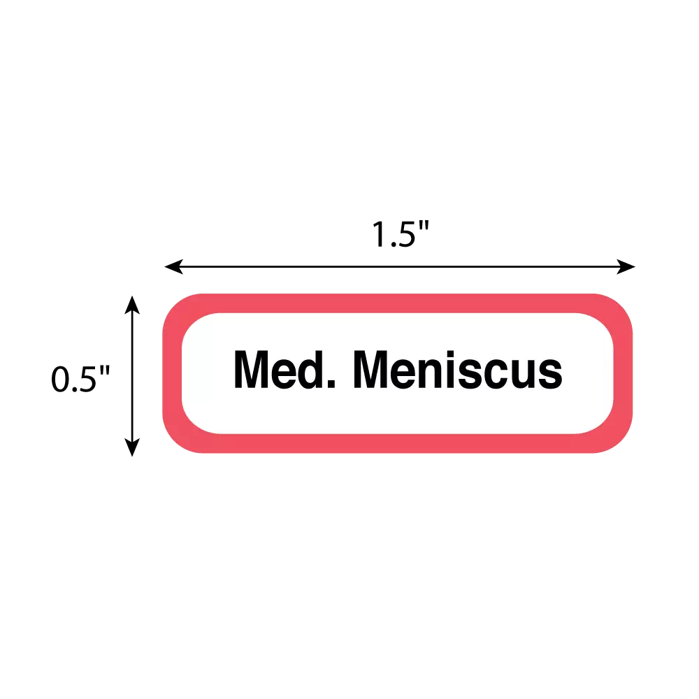 Position Labels - Med. Meniscus